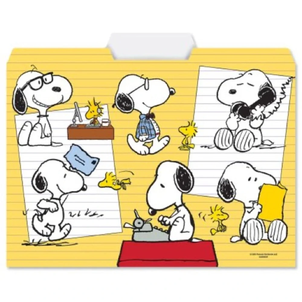 PEANUTS® Snoopy & Woodstock Brights Letter Top Tab File Folders, 12 ct (902177)